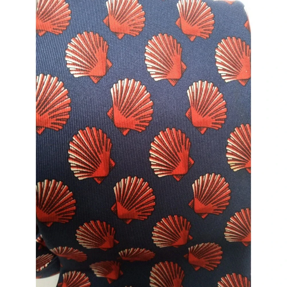 Gucci Men's Tie 100% Silk Blue W Red 🐚 Italy Made Designer Necktie